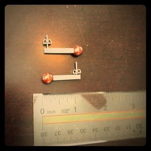 Teno - red pearl earrings